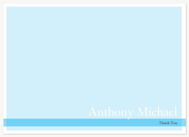 New Addition Blue Thank You Cards