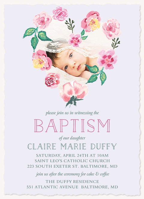 Precious Bouquet  Baptisms & Christening Invitations