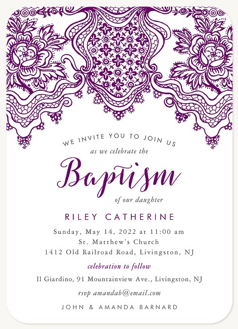 Embellished Baptisms & Christening Invitations