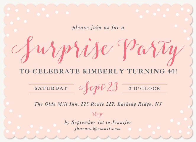 Sprinkled Surprise Adult Birthday Party Invitations