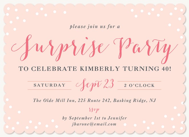 Sprinkled Surprise Adult Birthday Party Invitations