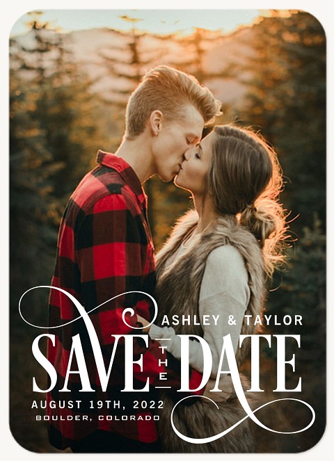 Stately Flourish Save the Date Cards