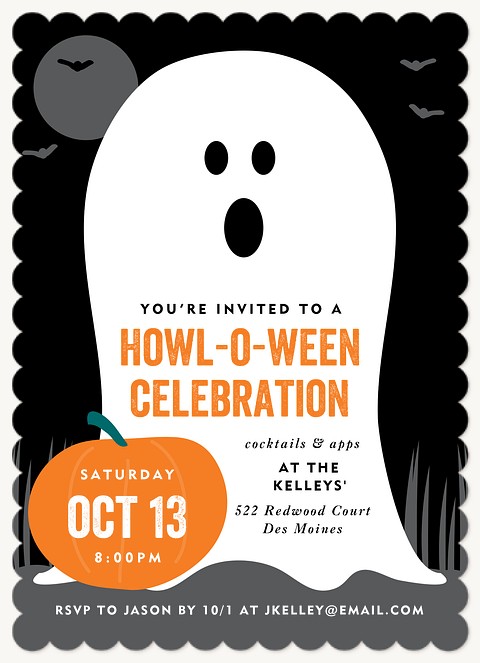 Ghosted Halloween Party Invitations
