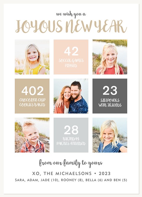 Yearly Stats Personalized Holiday Cards