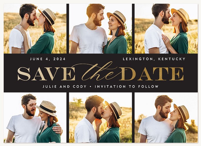 Elegant Collage Save the Date Cards