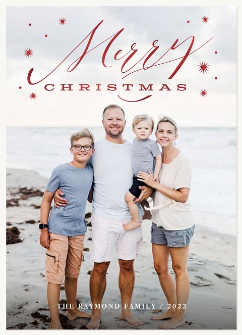 Starry Greeting Personalized Holiday Cards