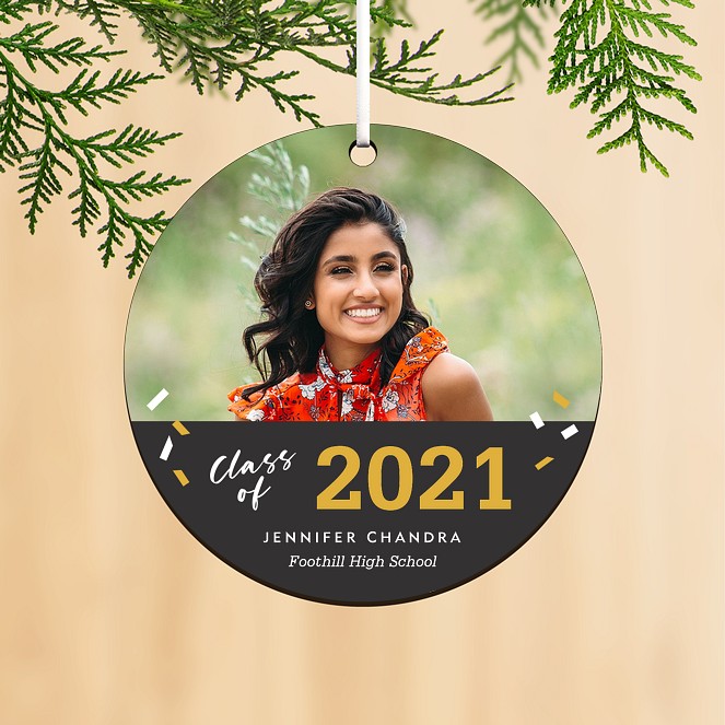 Confetti Grad Personalized Ornaments