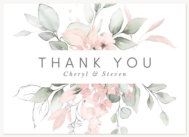 Delicate Bouquet Thank You Cards 