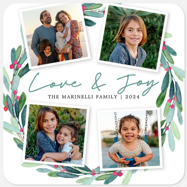 Wreath Snapshots Holiday Photo Cards