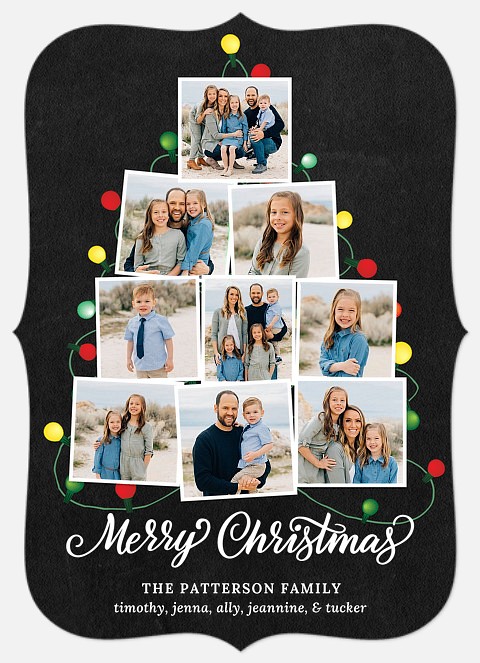 Christmas Tree Lights Holiday Photo Cards