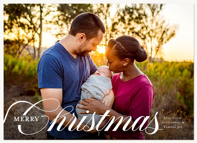 Elegant Overlay Personalized Holiday Cards