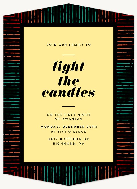 Candle Light Kwanzaa Cards