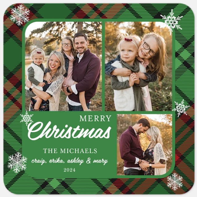 Preppy Plaid Holiday Photo Cards