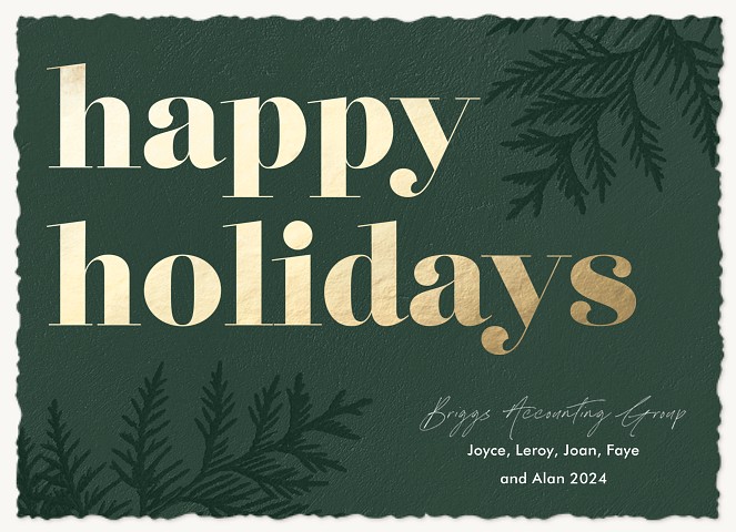 Modern Cypress Business Holiday Cards