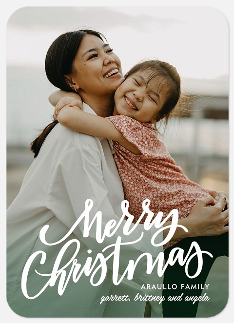 Angle Drop Holiday Photo Cards