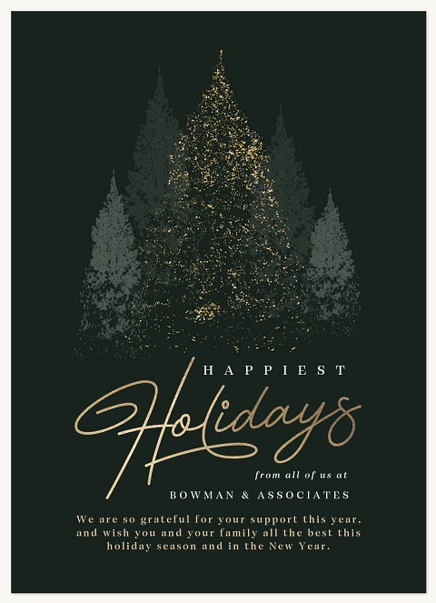 Gilded Tree Business Holiday Cards