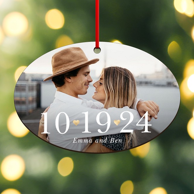 Important Date Custom Ornaments