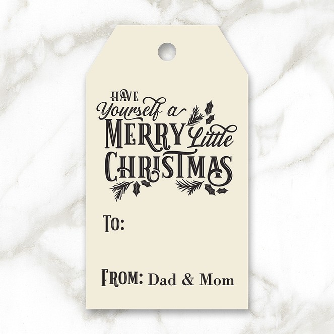 Vintage Christmas Custom Gift Tags