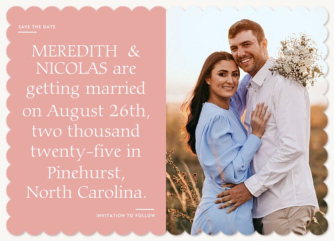 Modern Announcement Save the Date Cards