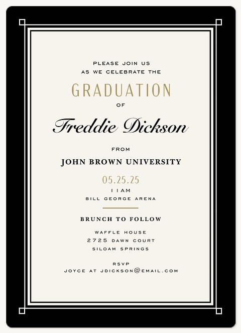 Formal Celebration Graduation Cards