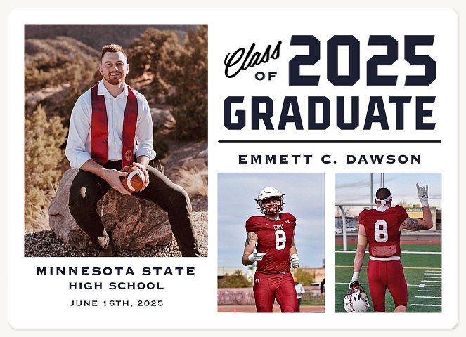 Playmaker Graduation Cards