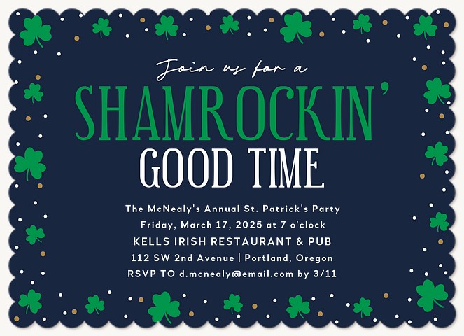 Shamrockin' Invitations