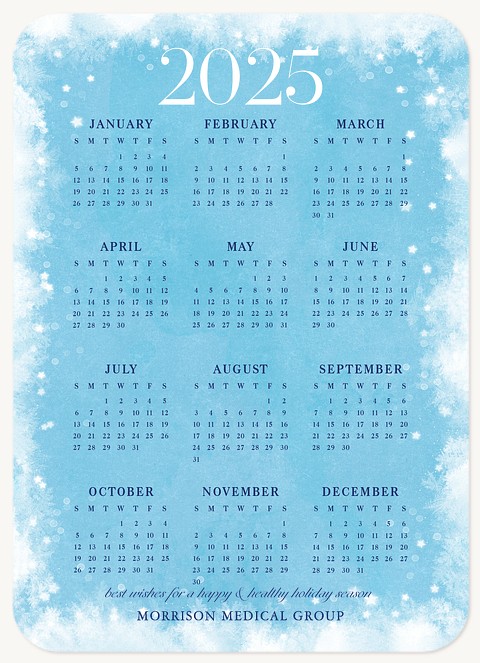 Tranquil Calendar Business Holiday Cards