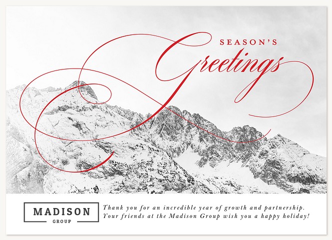 Snowy Landscape Business Holiday Cards