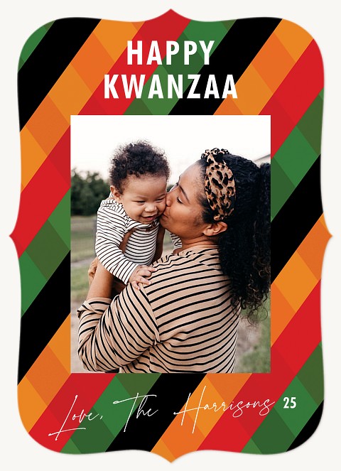 Striped Kwanzaa Kwanzaa Cards