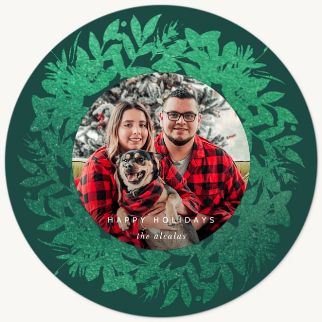 Wondrous Wreath Personalized Holiday Cards