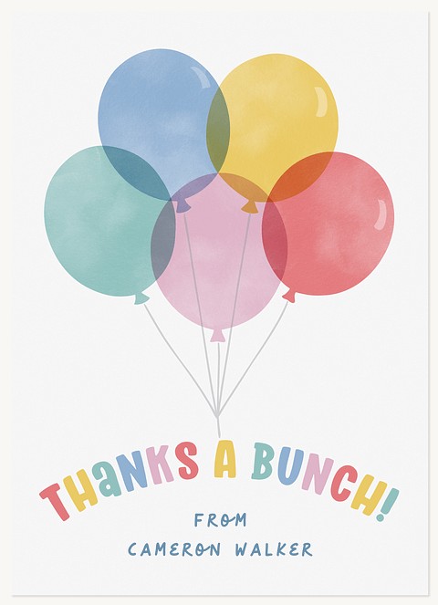 Bunched Balloons Thank You Cards 