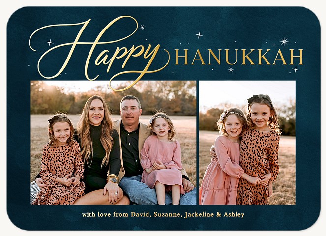 Tranquil Starlight Hanukkah Cards