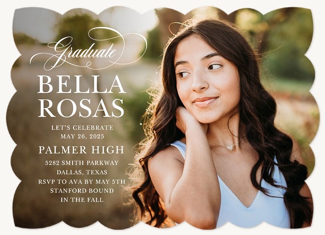 Elegant Swash Graduation Cards