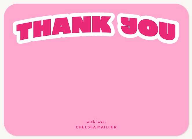 Bold Thanks Thank You Cards 