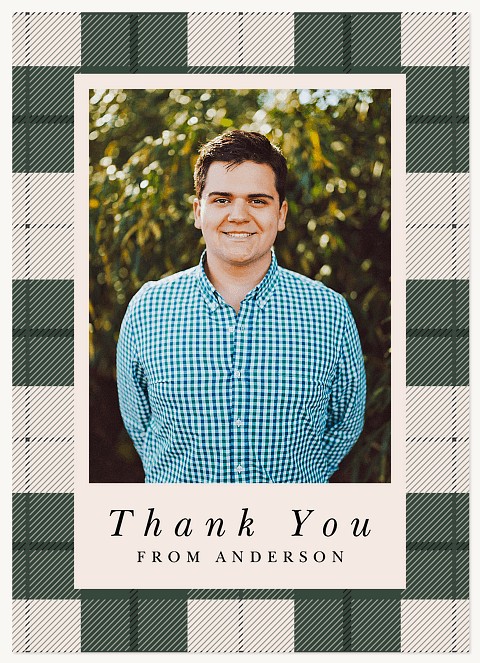 Evergreen Tartan Thank You Cards 