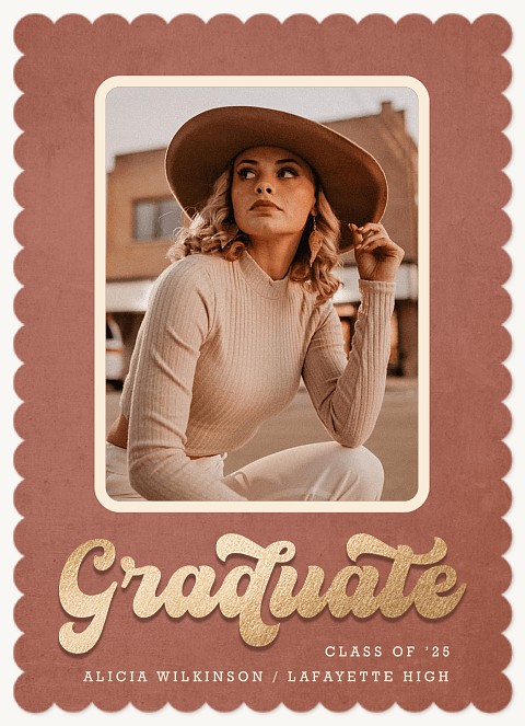 Retro Script Graduation Cards