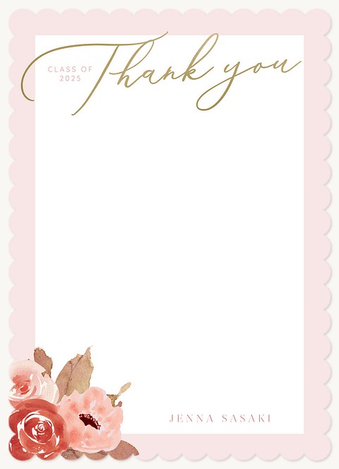 Watercolor Florals Thank You Cards 