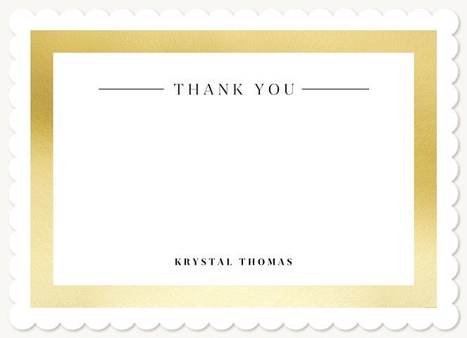 Gilded Honor Thank You Cards 