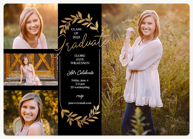 Luxe Laurels Graduation Cards