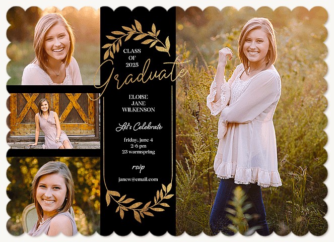 Luxe Laurels Graduation Cards