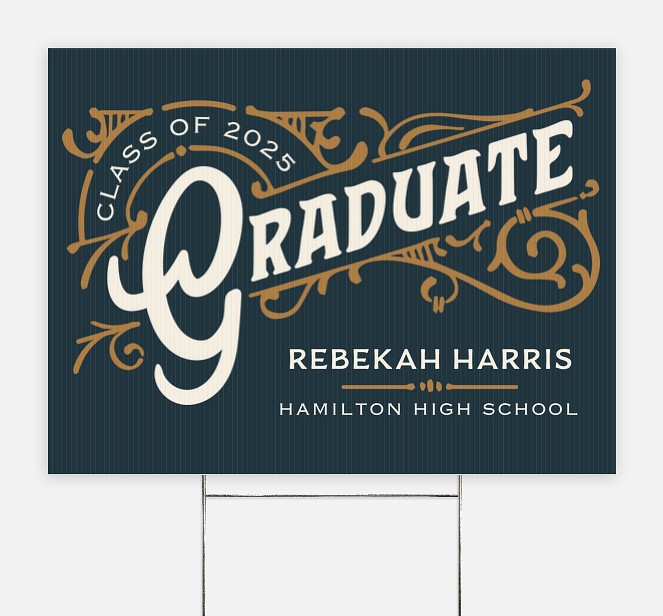 Antique Academic Graduation Yard Signs