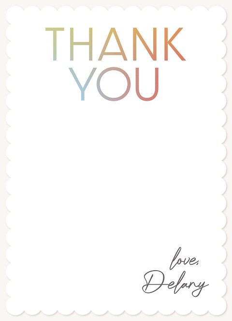 Bright Gradient Thank You Cards 