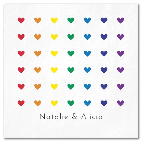 Rainbow Love Custom Napkins