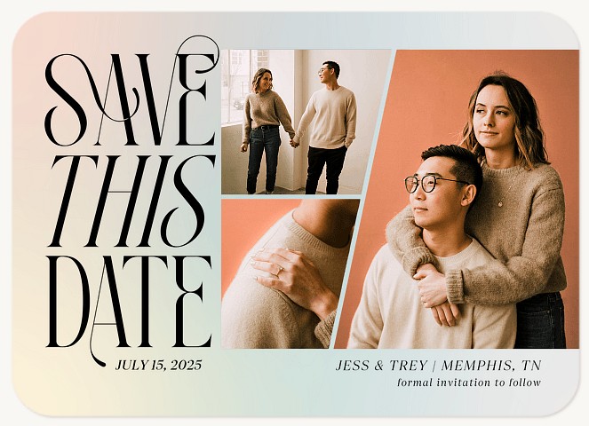 Happy Hues Save the Date Cards