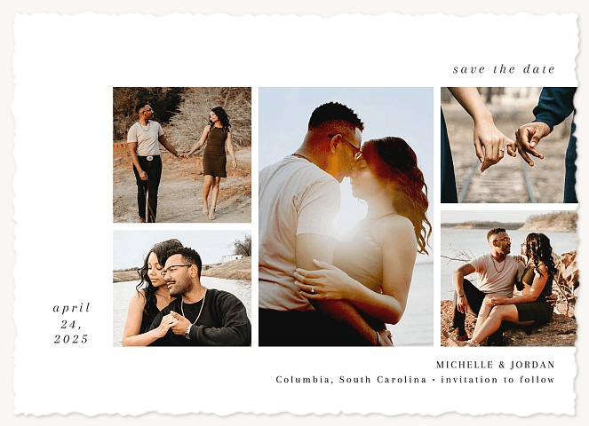 Blissful Collage Save the Date Cards