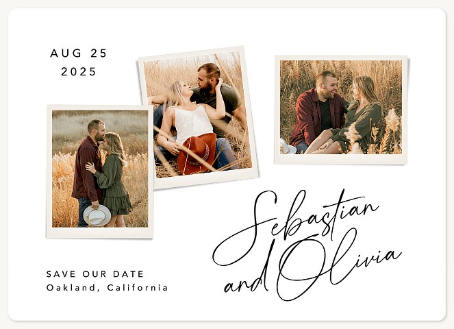 Mod Polaroids Save the Date Magnets