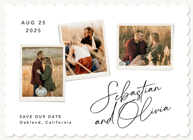 Mod Polaroids Save the Date Cards