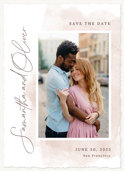 Soft Watercolor Save the Date Cards