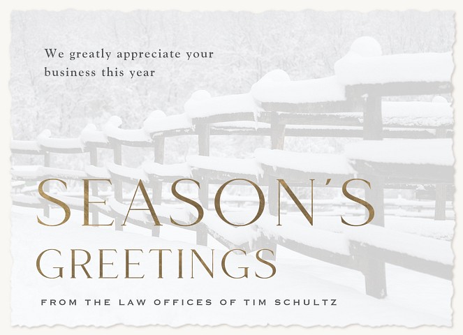 Winter Snowcaps Business Holiday Cards