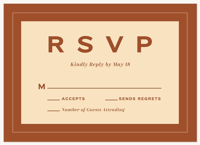 Modern Romance Wedding RSVP Cards